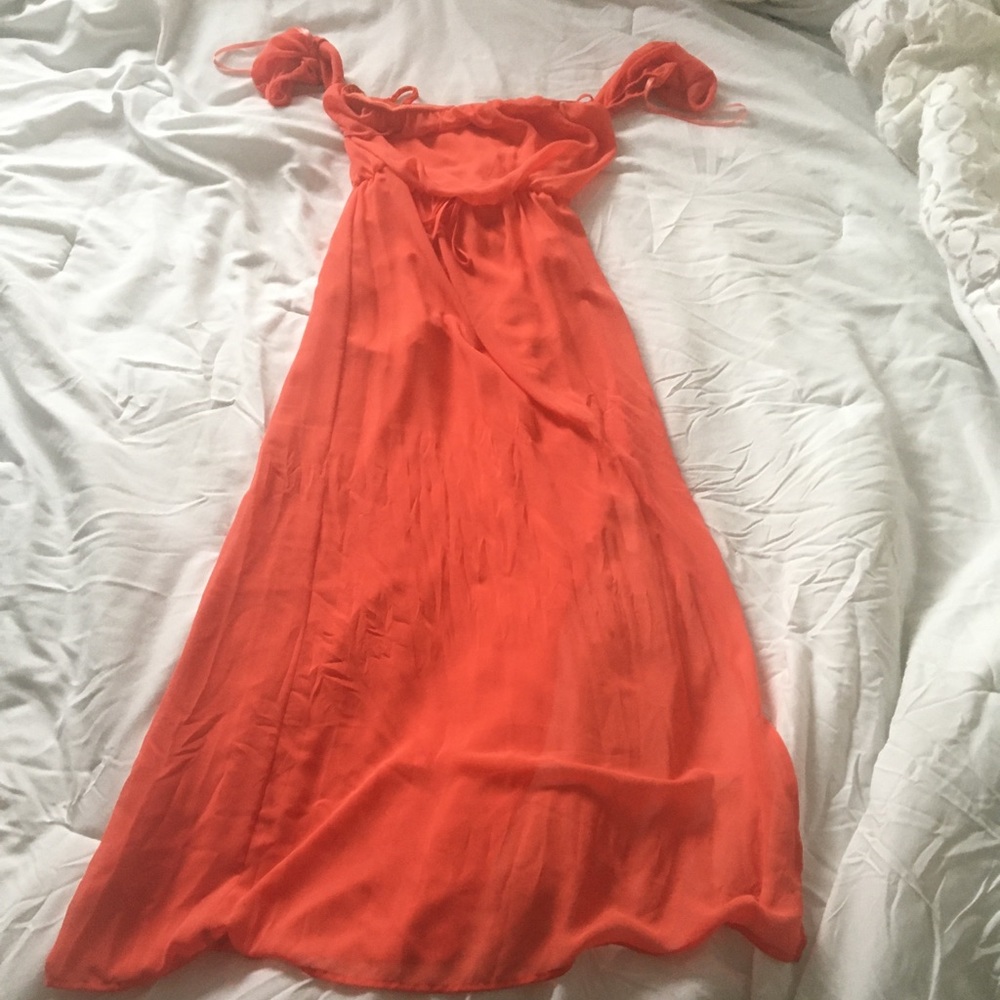 Flowy orange dress